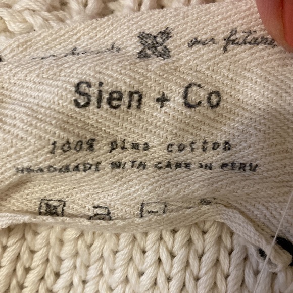 Sien & Co. Bobble Knit 3/4 Sleeve Boatneck Sweater in Ivory Size Small - Picture 5 of 5